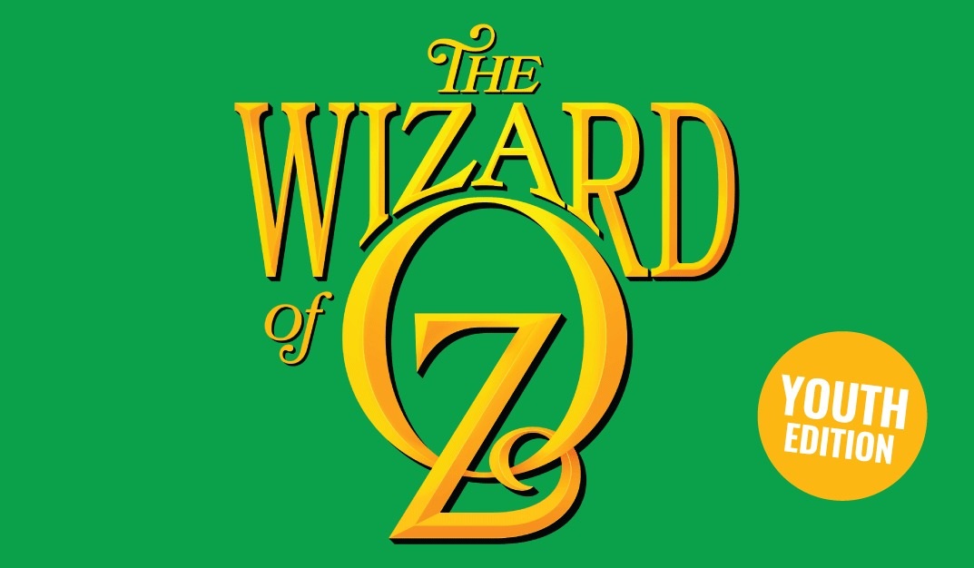 Golden Wizard of Oz Youth Edition logo on bright green background
