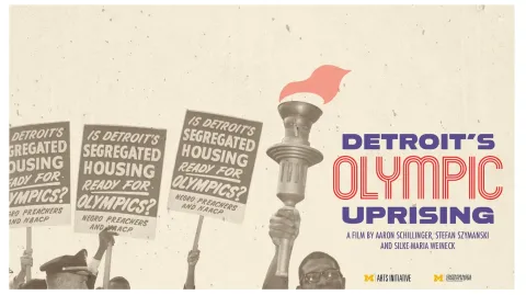 poster for the documentary "Detroit's Olympic Uprising" 