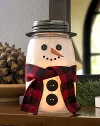 Snowman jar craft photo