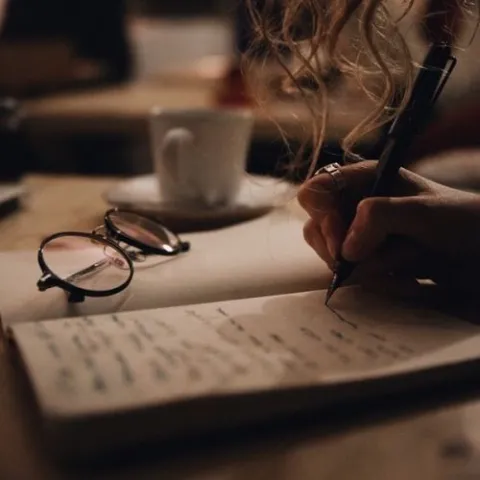 Someone studying