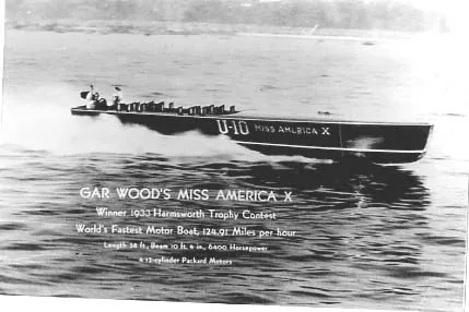 1932 Miss America X - World's Fastest Motor Boat -Lake St. Clair 