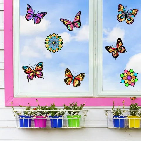 window clings on a window