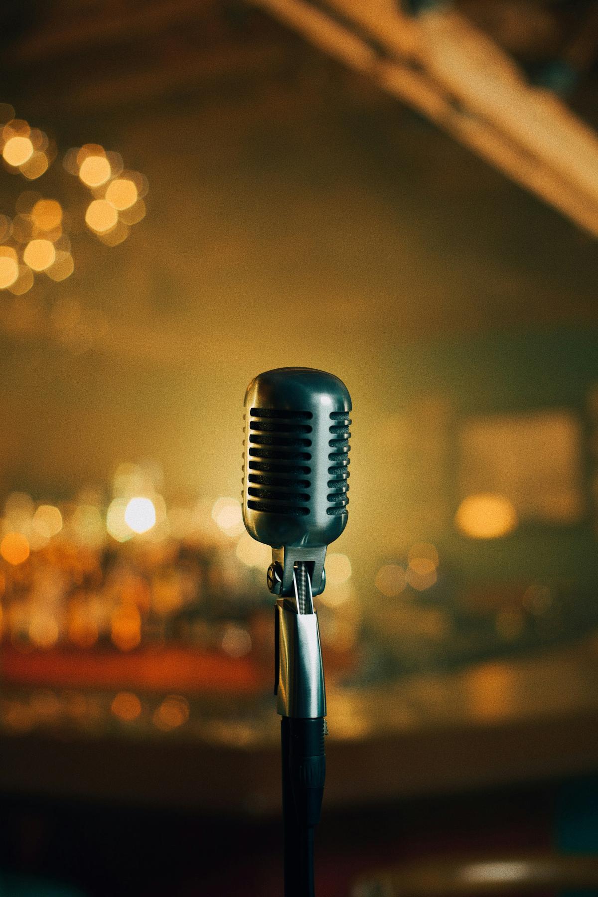 Microphone with lights